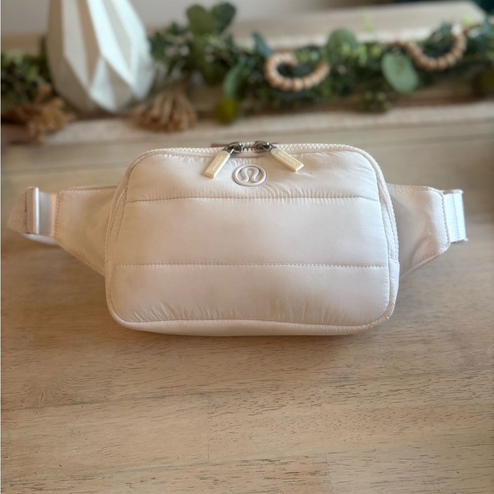 lululemon athletica white puffer Crossbody Bag